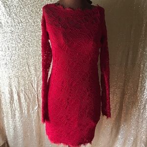 Red Lace Cocktail Dress